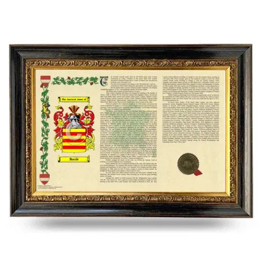 Boulé Armorial Landscape Framed - Heirloom
