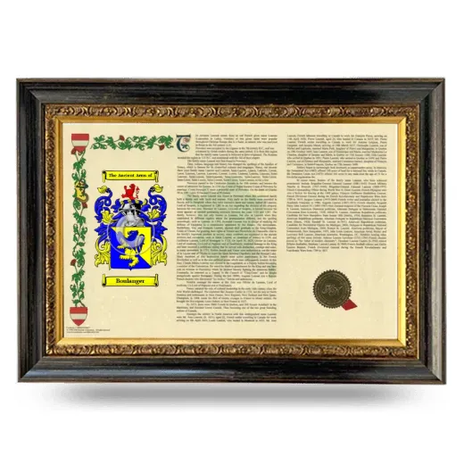 Boulanger Armorial Landscape Framed - Heirloom