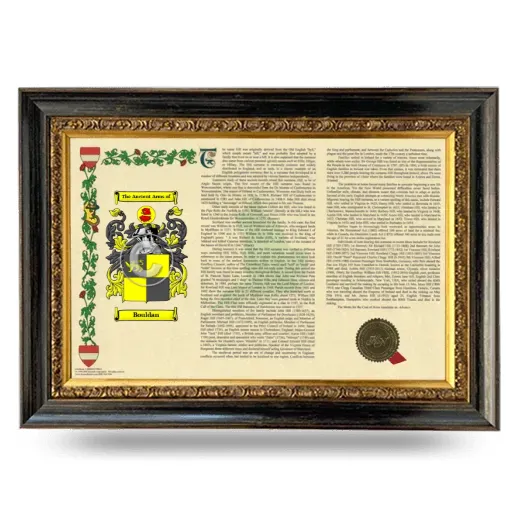 Bouldan Armorial Landscape Framed - Heirloom