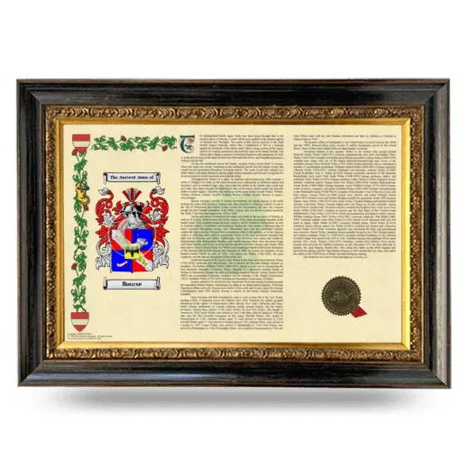 Bourse Armorial Landscape Framed - Heirloom