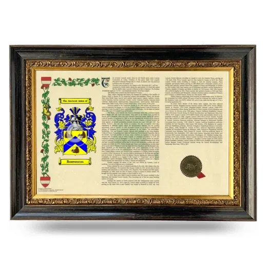 Bouverron Armorial Landscape Framed - Heirloom
