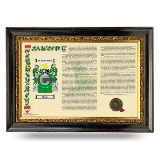 Bovia Armorial Landscape Framed - Heirloom