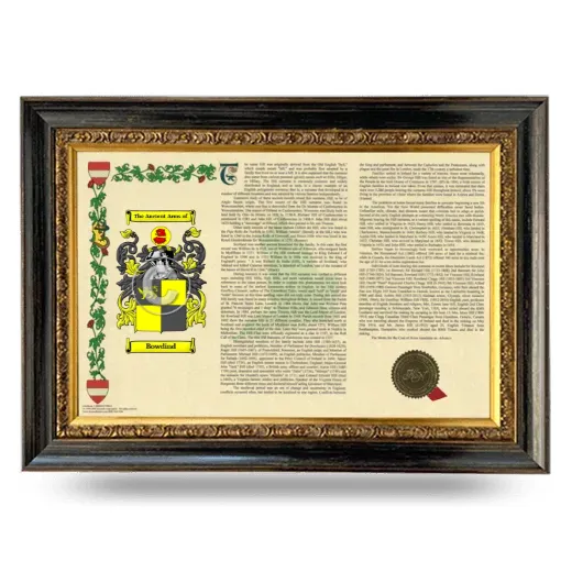 Bowdind Armorial Landscape Framed - Heirloom