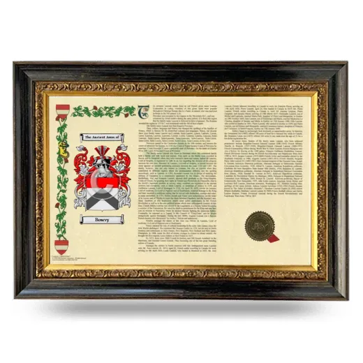 Bowvy Armorial Landscape Framed - Heirloom