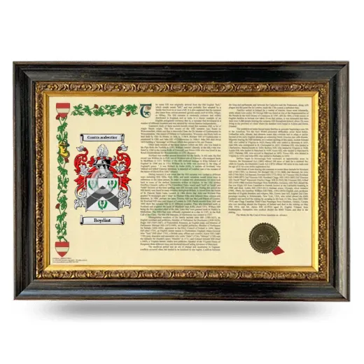 Boydint Armorial Landscape Framed - Heirloom