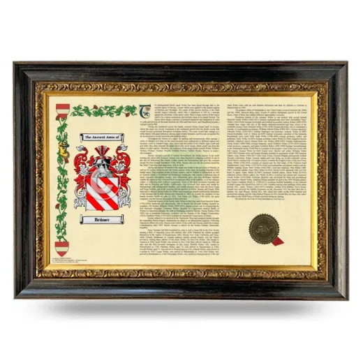 Brüner Armorial Landscape Framed - Heirloom