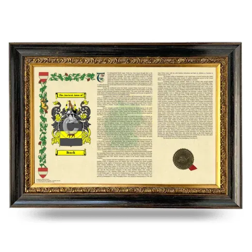 Brack Armorial Landscape Framed - Heirloom
