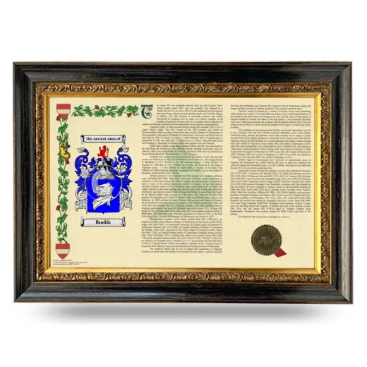 Bradds Armorial Landscape Framed - Heirloom