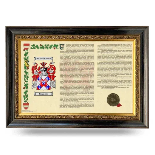 Braganza Armorial Landscape Framed - Heirloom
