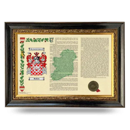 Braken Armorial Landscape Framed - Heirloom