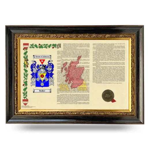 Braker Armorial Landscape Framed - Heirloom