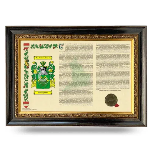 Brakspear Armorial Landscape Framed - Heirloom