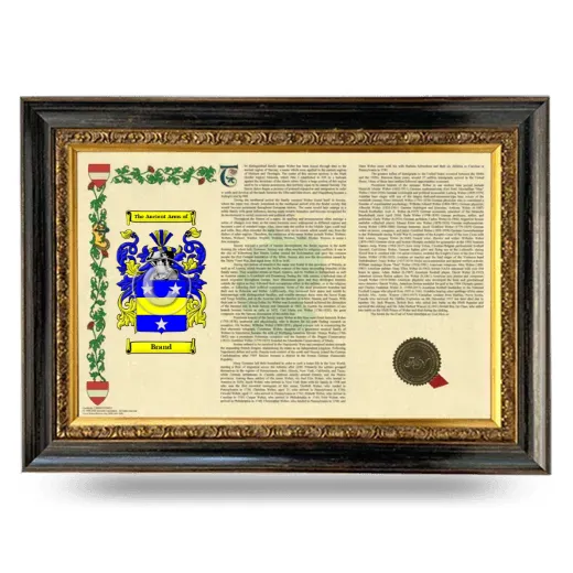 Brand Armorial Landscape Framed - Heirloom