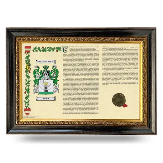 Brand Armorial Landscape Framed - Heirloom