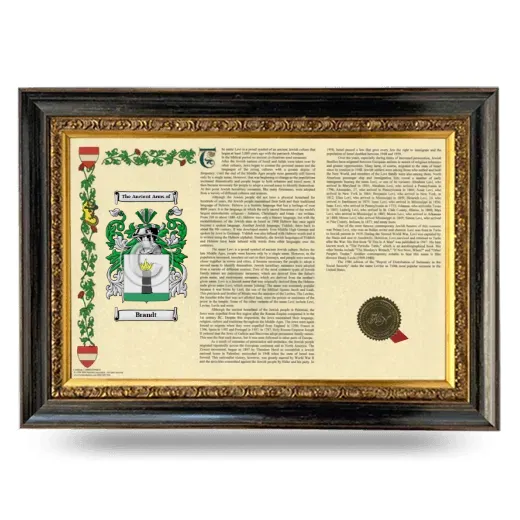 Brandt Armorial Landscape Framed - Heirloom