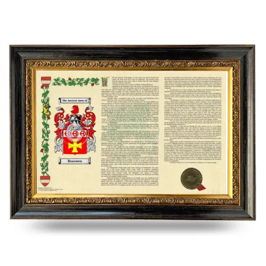 Branwen Armorial Landscape Framed - Heirloom