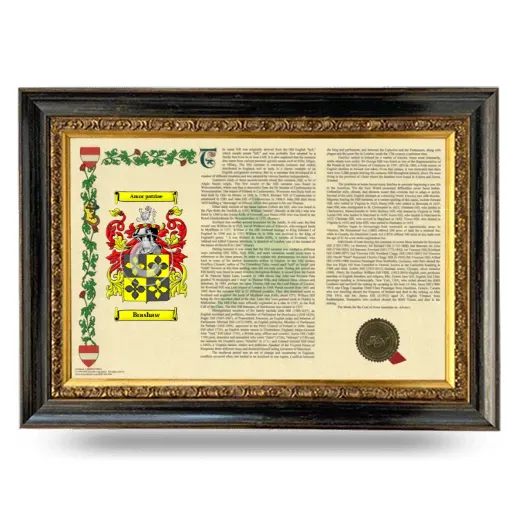 Brashaw Armorial Landscape Framed - Heirloom