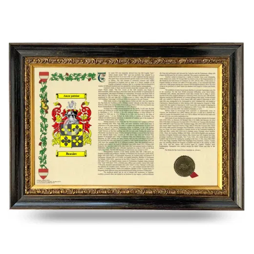 Brasier Armorial Landscape Framed - Heirloom
