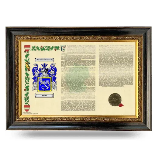 Brats Armorial Landscape Framed - Heirloom