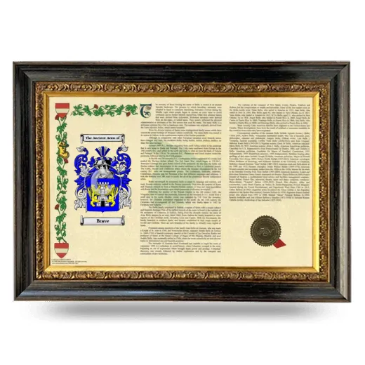 Brave Armorial Landscape Framed - Heirloom