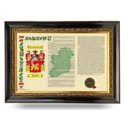 Brazzell Armorial Landscape Framed - Heirloom