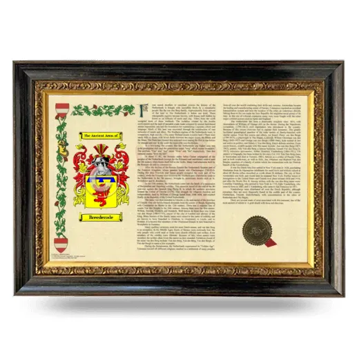Breederode Armorial Landscape Framed - Heirloom