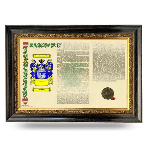 Brener Armorial Landscape Framed - Heirloom