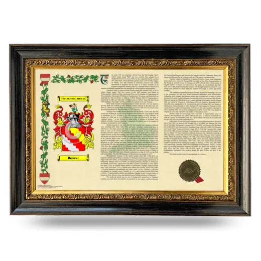 Brewar Armorial Landscape Framed - Heirloom