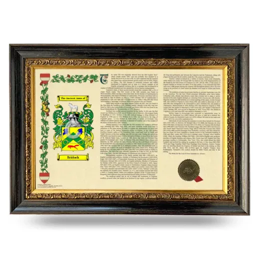 Bridock Armorial Landscape Framed - Heirloom