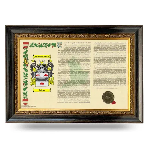 Brigan Armorial Landscape Framed - Heirloom