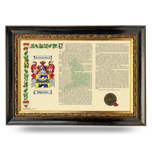 Brigginshaw Armorial Landscape Framed - Heirloom