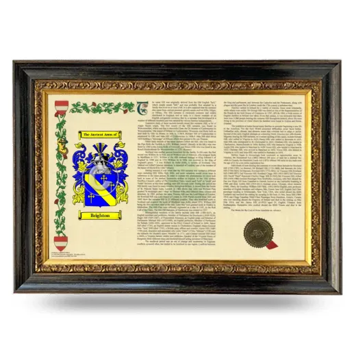 Brighton Armorial Landscape Framed - Heirloom