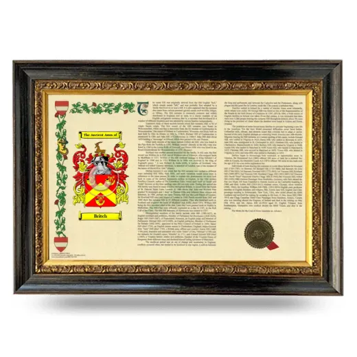Britch Armorial Landscape Framed - Heirloom
