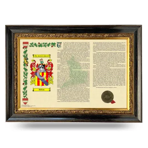 Briton Armorial Landscape Framed - Heirloom