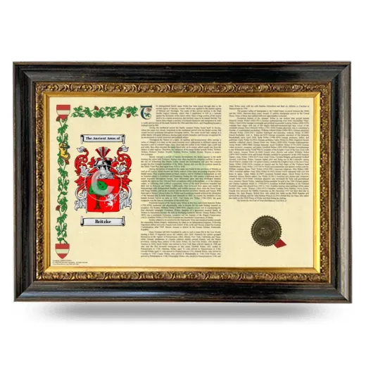 Britzke Armorial Landscape Framed - Heirloom