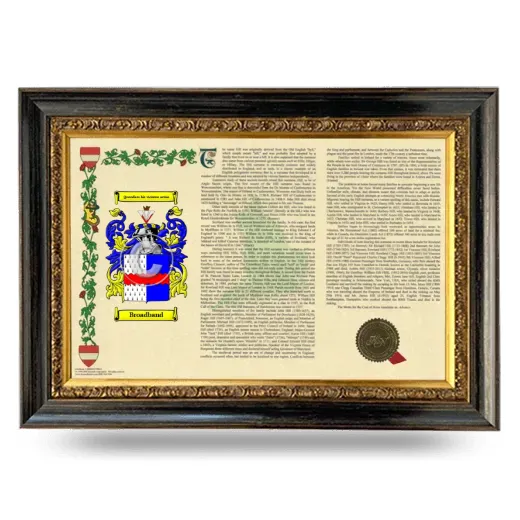 Broadband Armorial Landscape Framed - Heirloom