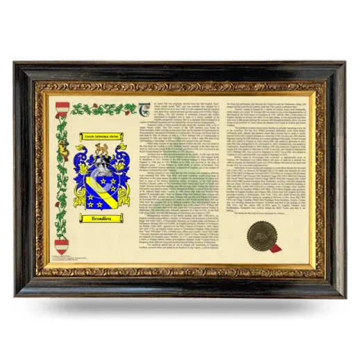 Broadien Armorial Landscape Framed - Heirloom