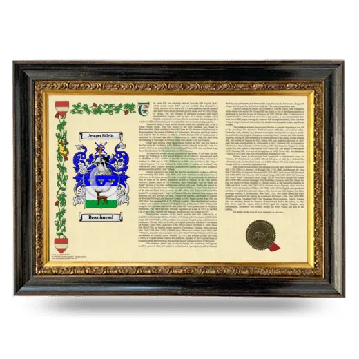 Broadmead Armorial Landscape Framed - Heirloom