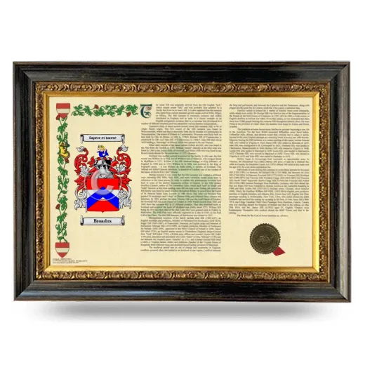 Broadus Armorial Landscape Framed - Heirloom