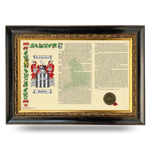 Broadwat Armorial Landscape Framed - Heirloom