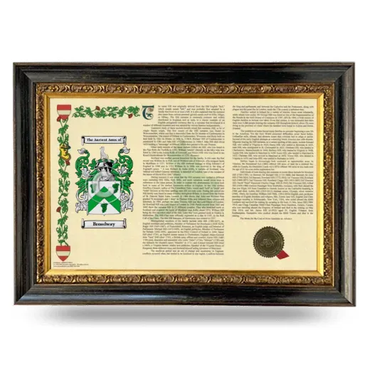 Broadway Armorial Landscape Framed - Heirloom
