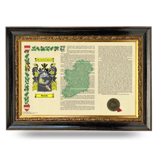 Broady Armorial Landscape Framed - Heirloom