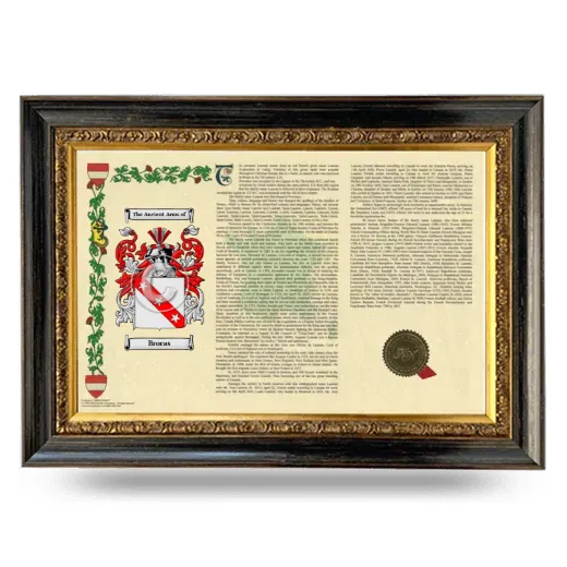 Brocas Armorial Landscape Framed - Heirloom