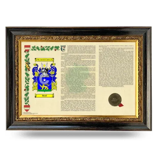 Brod Armorial Landscape Framed - Heirloom