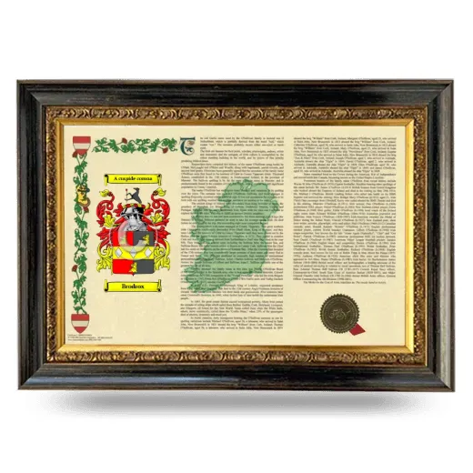 Brodrox Armorial Landscape Framed - Heirloom