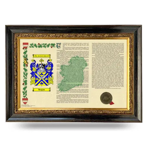 Brogan Armorial Landscape Framed - Heirloom