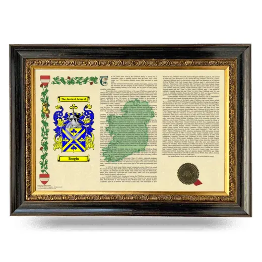 Brogin Armorial Landscape Framed - Heirloom