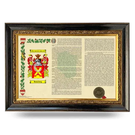 Bromberg Armorial Landscape Framed - Heirloom