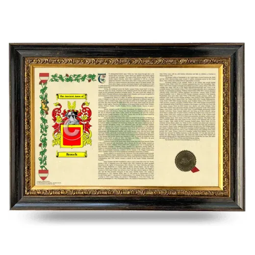 Brouch Armorial Landscape Framed - Heirloom