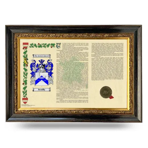 Brouilly Armorial Landscape Framed - Heirloom
